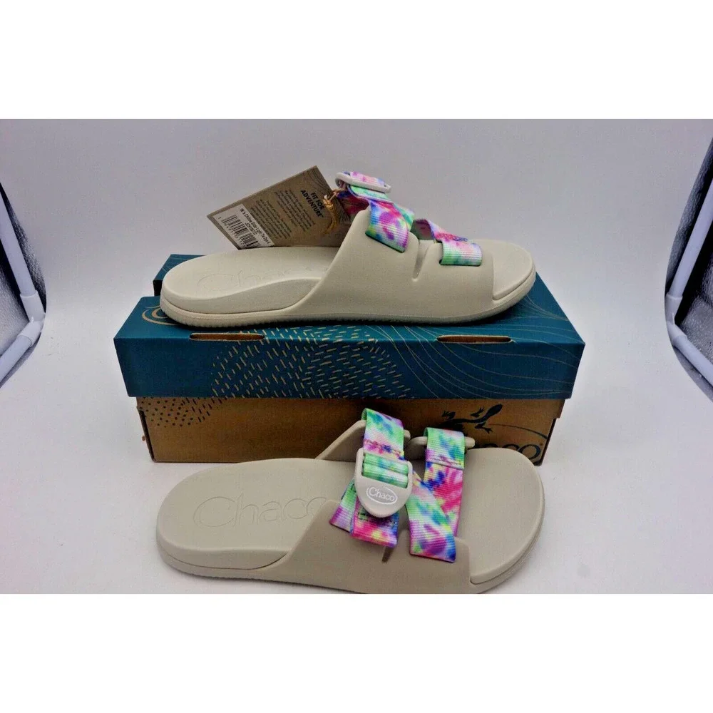 NEW Chaco Chillos Slide Light Tie Dye Comfort Slip On Sandal Slide Women's 6